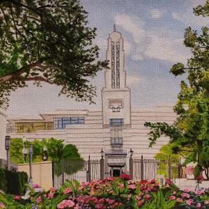 CONFERENCE CENTER, SALT LAKE CITY 8x10 acrylic painting $240