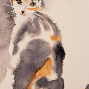 I'M SO PRETTY 7.5"x11" watercolor, $85 matted