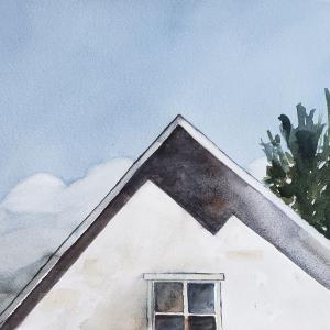 ALMOST TO THE TOP 10"x14.5" Watercolor, $200 matted