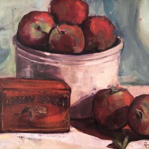CROCK OF APPLES by Betta Inman