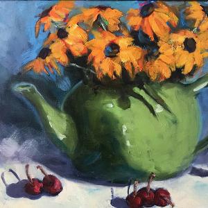 GREEN POT by Betta Inman