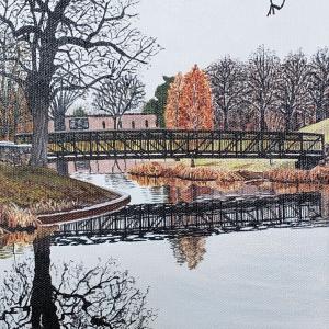 LIBERTY PARK 8"x10" acrylic painting, $200
