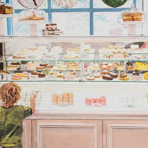 GRAND AMERICA BAKERY 16"x20" acrylic painting, $1000