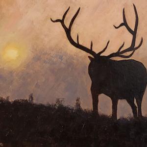 Monarch of the West, 8"x10" oil painting, $195