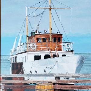FIFER YACHT 16"x20" acrylic painting, $950 SOLD!