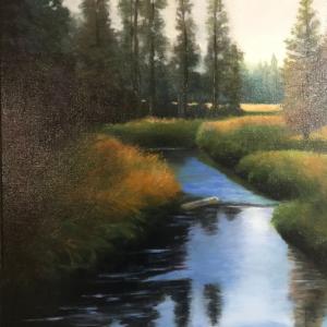 QUIET RIVER oil painting
