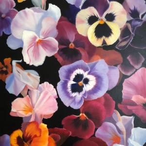 PANSY, oil painting, $400