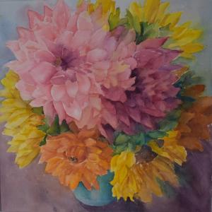 SUNSHINE IN A BLUE VASE - SOLD