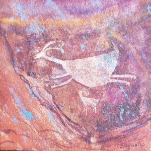 SPIRIT SHEEP 8"X8",$175