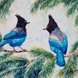 STELLER CONVERSATION 11"x14" watercolor, $240