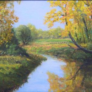 The Fishing Hole, 8"x12" oil painting, $395