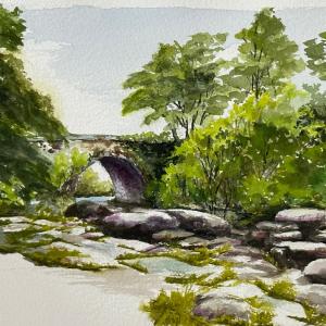 The Bridge, watercolor